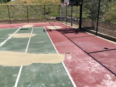 sports court resurfaced